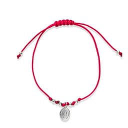 Pulsera Medalla Virgen De Guadalupe Plata Fina 925 Cordon Rojo Rojo TALLA UNICA
