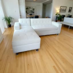 SOFA SECCIONAL MILAN IZQUIERDO BLANCO ECOCUERO