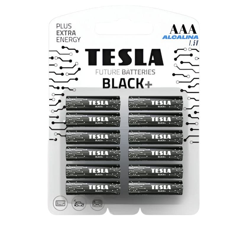 Pack 12 Pilas Black+ AAA T-ES-013 Alcalina High Power