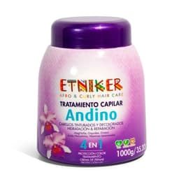 TRATAMIENTO CAPILAR AFRO AND CURLY ANDINO 4 EN 1 DE 1000GR