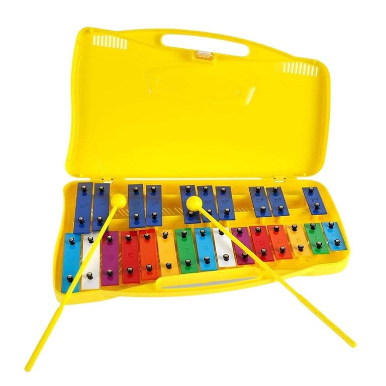 Metalofono Amarillo Cromatico 25 Notas Infantil Colores Profesional