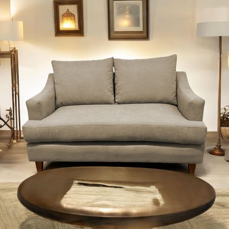 SOFA MISTRAL CHENILLE BEIGE 2 CUERPOS