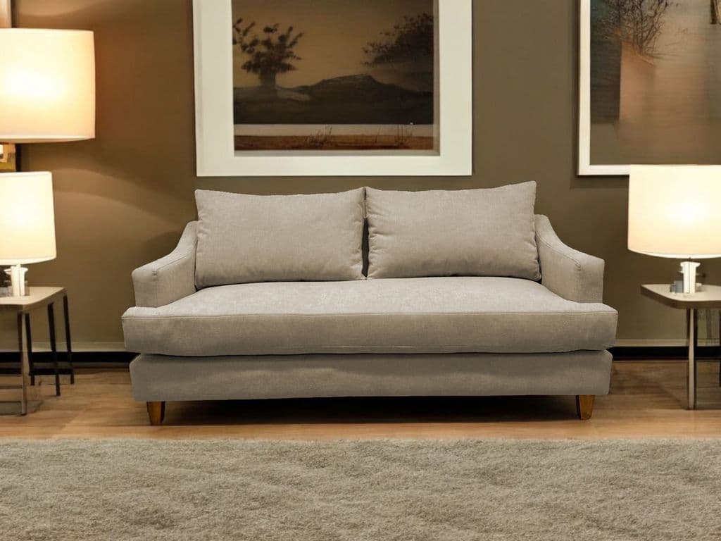 SOFA MISTRAL CHENILLE BEIGE 3 CUERPOS