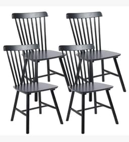 Pack 4 Silla Windsor Madera Negra