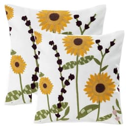 2 Cojines Bordado Girasoles (incluye relleno)