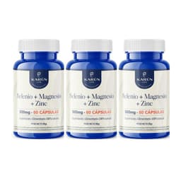 Pack x3 Selenio + Magnesio + Zinc 180 capsulas karun Life