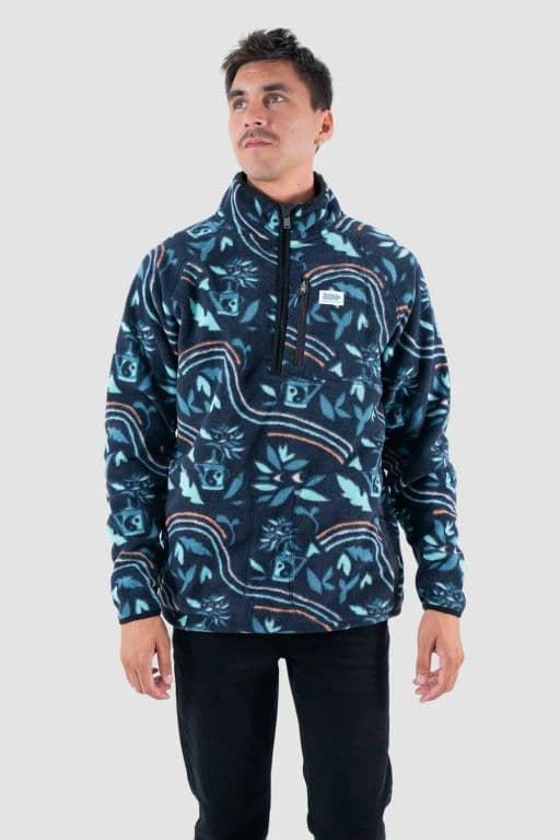 Polar Hombre Half Zip Patch Moke Petrol Azul Petroleo XS