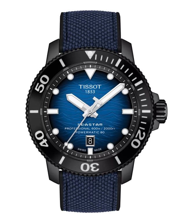 Reloj Seastar 2000 Professional Tela Azul Azul TALLA UNICA