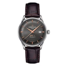 Reloj DS-1 Cuero Marron Plateado TALLA UNICA