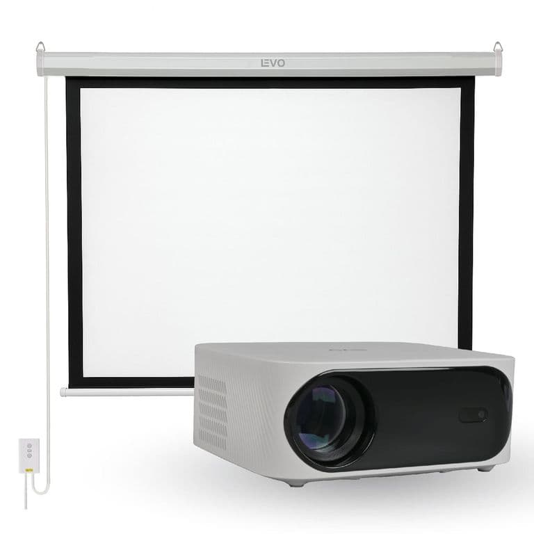 Proyector Portatil Orion 12000lm + Telon Electrico 60"