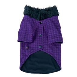 Abrigo Morado Cuello Piel talla XS