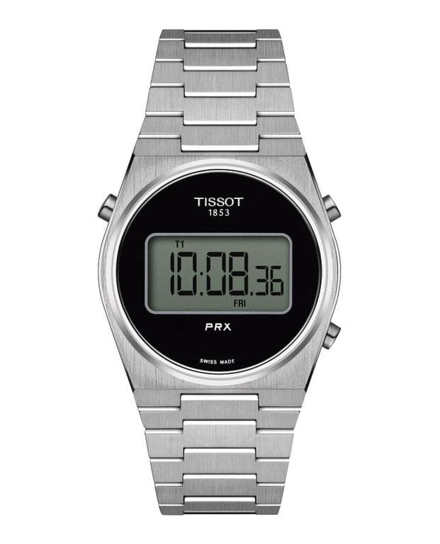 Reloj PRX Digital 35mm Black Plateado TALLA UNICA