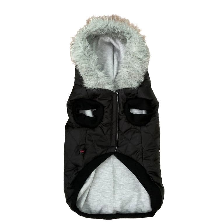 Chaqueta Gorro Piel Negra talla XL