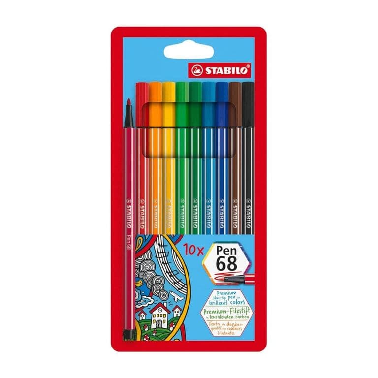Set de 10 Marcadores Pen 68