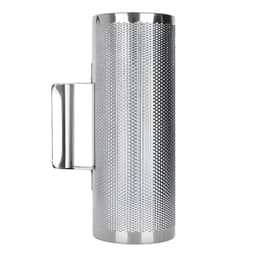 Guiro Musical Ultra Compacto Inoxidable 21x7cm + Cepillo