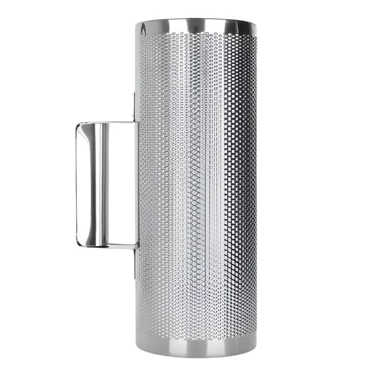 Guiro Musical Ultra Compacto Inoxidable 21x7cm + Cepillo
