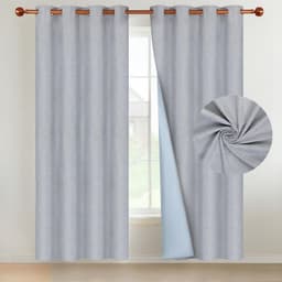 Cortina Blackout 100% 135x220cm Tipo Gamuza Set de 2 - Gris