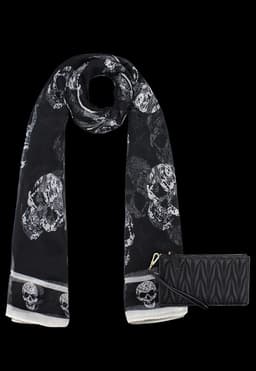 Pack Billetera Abella negra + Panuelo Oni negro Beige TALLA UNICA
