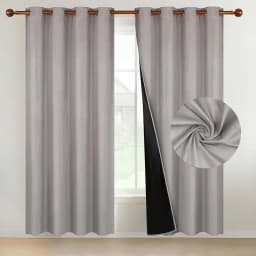 Cortina 100% Blackout Terciopelo Engomada 135x220 x2 - Gris