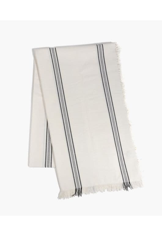 Mantel Con Lineas 150 X 250 Cm Blanco