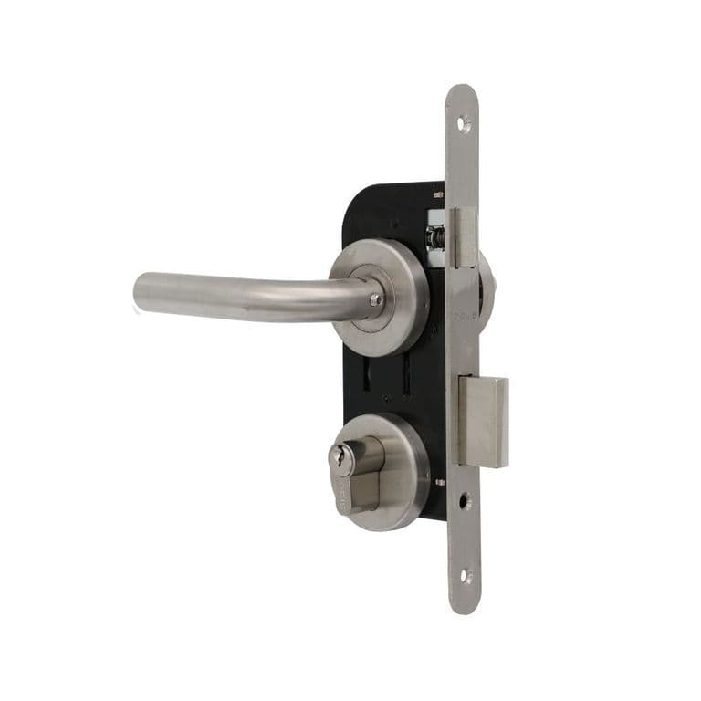 Cerradura Embutir 102 Dormitorio Manilla 2380 (45-50) - Plata