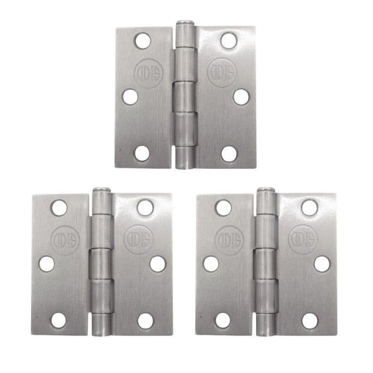 Pack 3 Bisagras Acero 33 2,0mm - Plata