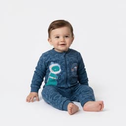 BEBE PIJAMA SPACE EXPLORE 1PZ H2O Azul 9-12 MESES