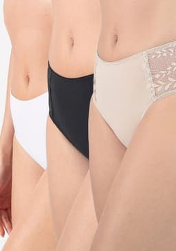 Pack 3x pantaleta algodon P314186-BLA Blanco S