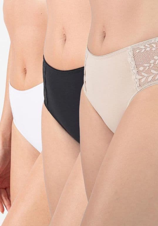 Pack 3x pantaleta algodon P314186-BLA Blanco S