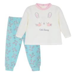 Beba Pijama Cute Bunny 2 PZ Crema Crema 9-12 MESES