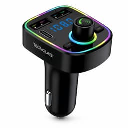 Transmisor FM Bluetooth + Puerto Quick Charge 20W 12/24V RGB