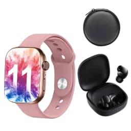 Audifonos Redmi Buds 6 Play Bluetooth y S10 Reloj inteligente smartwatch Rosado