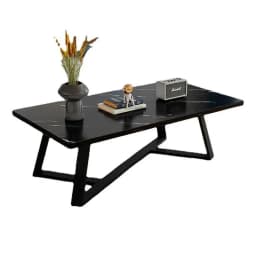 Mesa centro rectangular diseno Marmol Chic Home - Negro