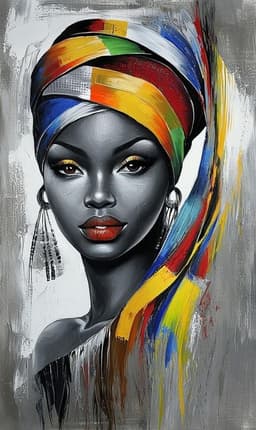 Cuadro Canvas Imagen Alma Africana en lienzo 85x55 cm