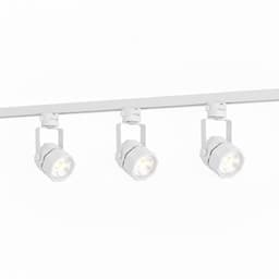 Lampara 3 Focos Blancos Hexagonal Luz Calida con Riel de 1 metro