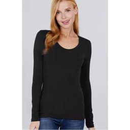 Camiseta Mujer Forro Polar Manga Larga Blanco Negro 2101 Negro M/L