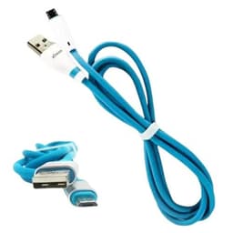 CABLE USB PLANO PARA IPHONEIPAD 5 6 BLUE