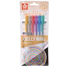 Lapiz Gel Gelly Roll Metallic 6 Colores