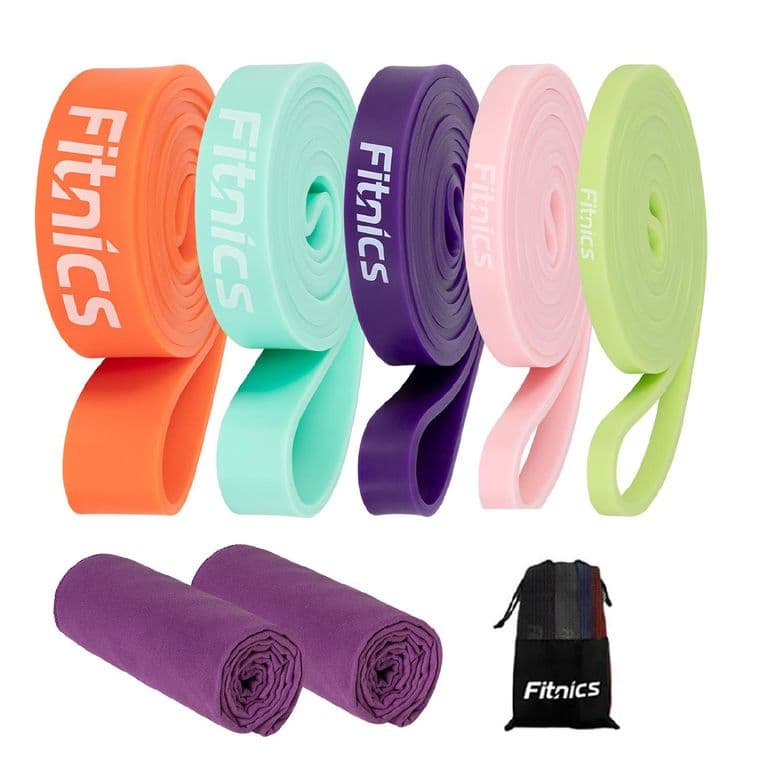 Bandas Elasticas Resistencia Set + Toalla Microfibra - Naranja - Naranja