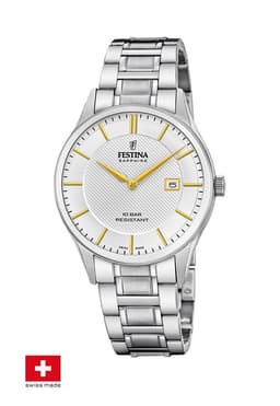 Reloj F20067/2 Plata Hombre Acero Clasico Plateado TALLA UNICA