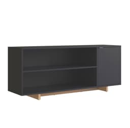 Rack Con Espacios + Puerta Para Tv 50  Negro
