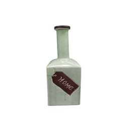 Botella decorativa de ceramica verde menta 31 cm