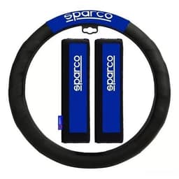 Cubre Volante + Cubre Cinturon Auto Azul Universal spc1111bl