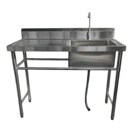 Lavafondos Acero Inox. 120x60x90 cm. Secador izquierdo