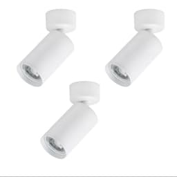 3 Focos Blancos Cilindros Sobrepuestos Dirigibles Luz Fria