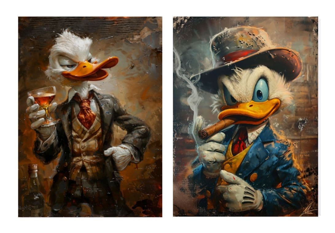 Cuadro Canvas Imagen Jefe Donald en lienzo Pack X2 Uds 30x50cm Cu