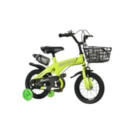 Bicicleta Aro 12 con Cesta, Ruedas y Botellon de Agua Verde Verde M