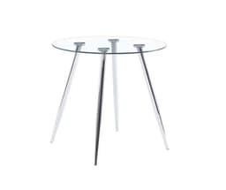 Mesa de comedor de vidrio Minimalista Plateado - 120 cm