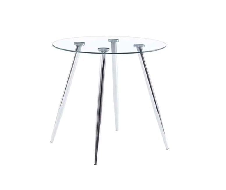 Mesa de comedor de vidrio Minimalista Plateado - 120 cm