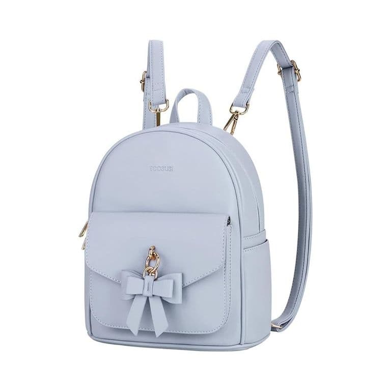 Mini Mochila con Lazo - Celeste
